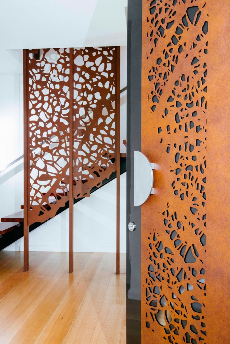 Acero corten, decoración para interiores.
